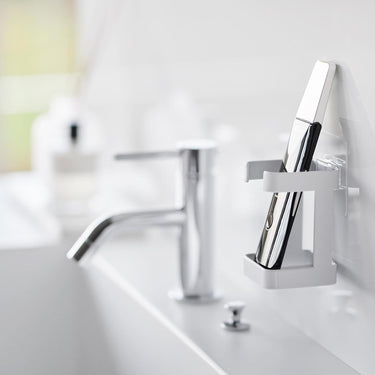 접착식 면도기 & 미용용품 수납 선반 타워