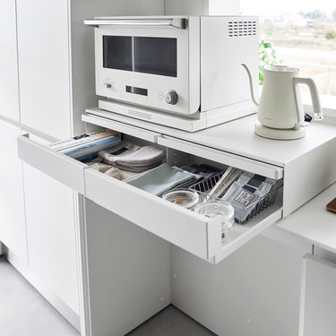 주방 가전 투웨이 서랍 & 슬라이드 스탠드형 제품 테이블 타워 W80