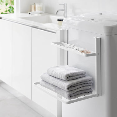 자석형 세탁기 옆 걸이형 접이식 2단수납 보관 타워