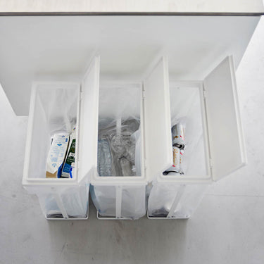 덮개달린 분리수거 쓰레기봉투 걸이 타워 45L 2개 세트