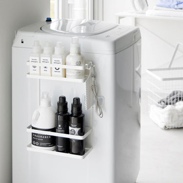 자석형 세탁기 옆 걸이형 수납 다용도 접이식 제품 2단선반 타워