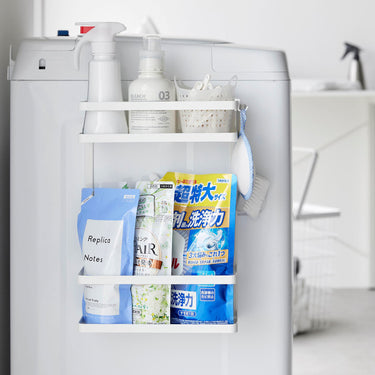 자석형 세탁기 옆 걸이형 수납 다용도 접이식 제품 2단선반 타워