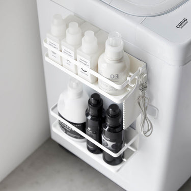 자석형 세탁기 옆 걸이형 수납 다용도 접이식 제품 2단선반 타워