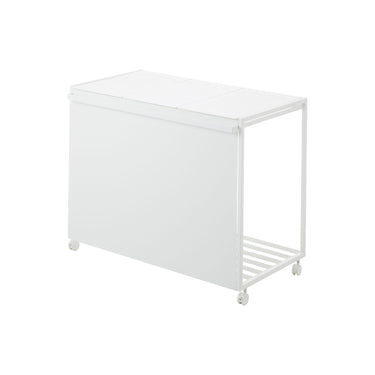 뚜껑 있는 이동형 분리수거 3단 쓰레기통 타워 45L