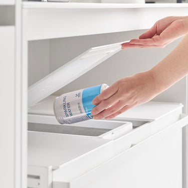 뚜껑 있는 이동형 분리수거 3단 쓰레기통 타워 45L