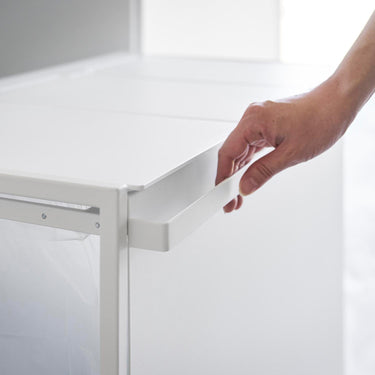 뚜껑 있는 이동형 분리수거 3단 쓰레기통 타워 45L