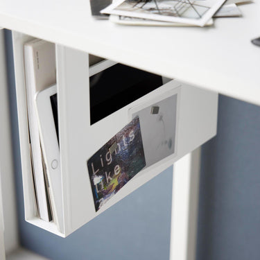 데스크 하단 A4 클리어 파일 & 태블릿 보관 홀더 타워