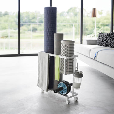 이동형 피트니스 용품 수납 선반 타워