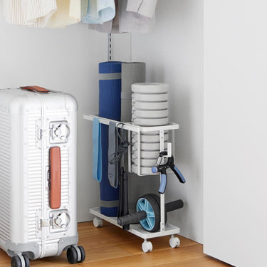 이동형 피트니스 용품 수납 선반 타워