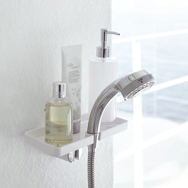 트레이가 있는 샤워기 거치대 미스트 화이트