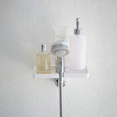 트레이가 있는 샤워기 거치대 미스트 화이트