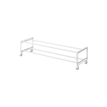 Tower Two-Tier Rolling Shoe Rack
